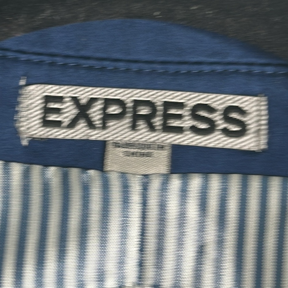 Express men's blue slim fit sport coat blazer size 44R office career - Picture 5 of 11